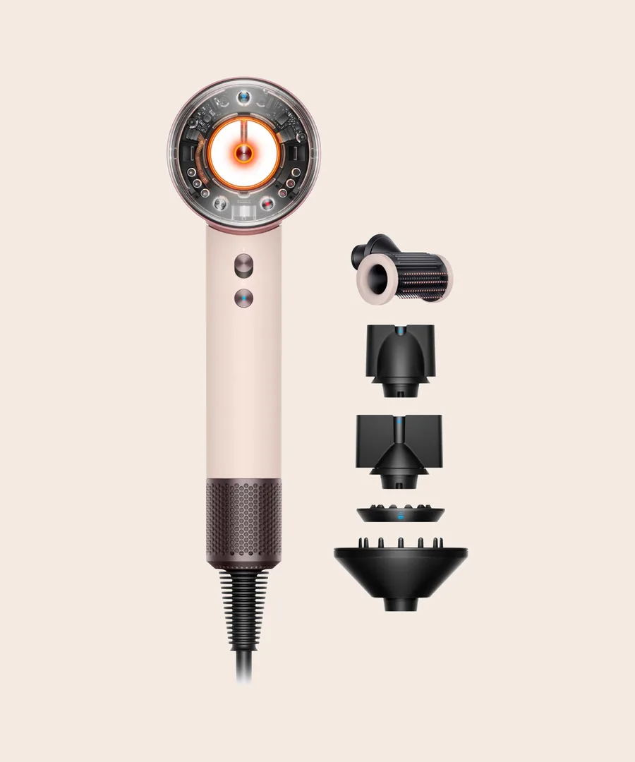 Dyson Supersonic Nural hårfön i keramiskt rosa och roséguld med tillbehör