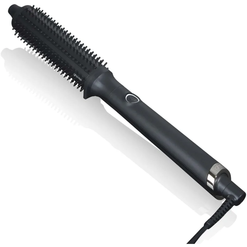 ghd Rise värmeborste i svart med runda nylonborst