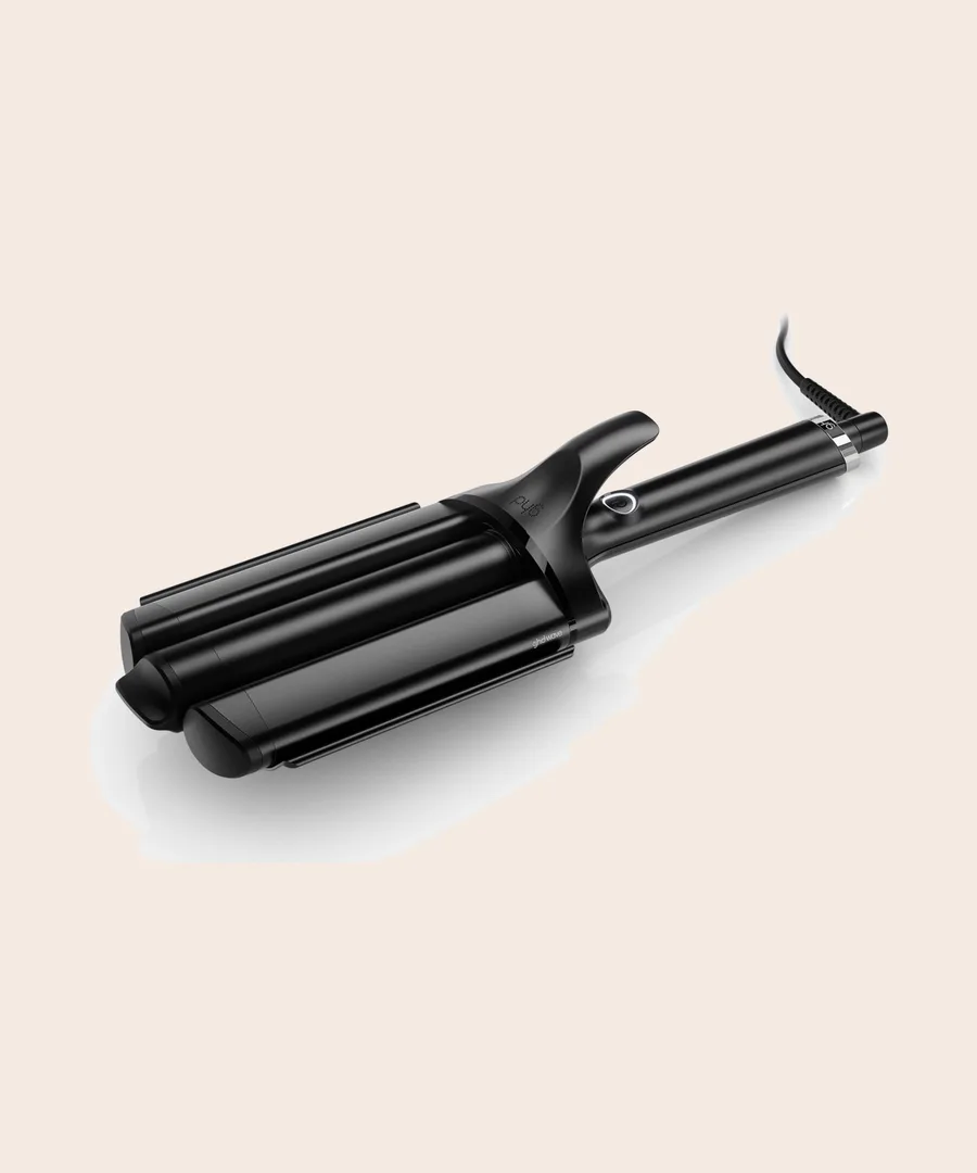 ghd Wave vågtång i svart med tre värmecylindrar