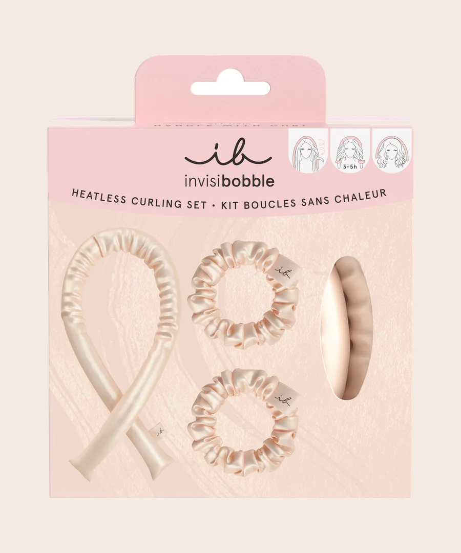 Invisibobble Heatless Curling Set med lockband och två scrunchies i förpackningen