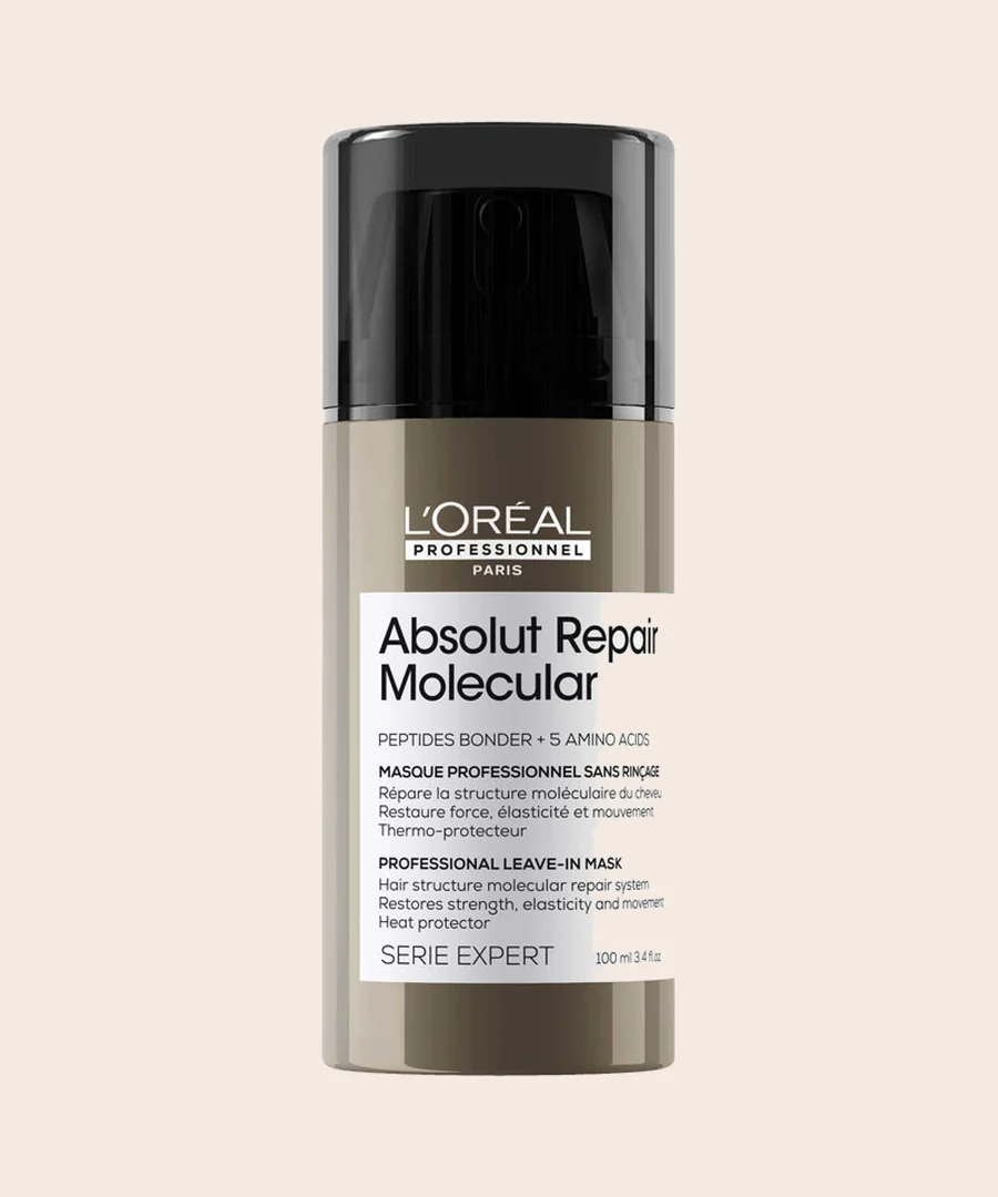 L'Oréal Professionnel Absolut Repair Molecular Leave-in Mask i olivfärgad flaska