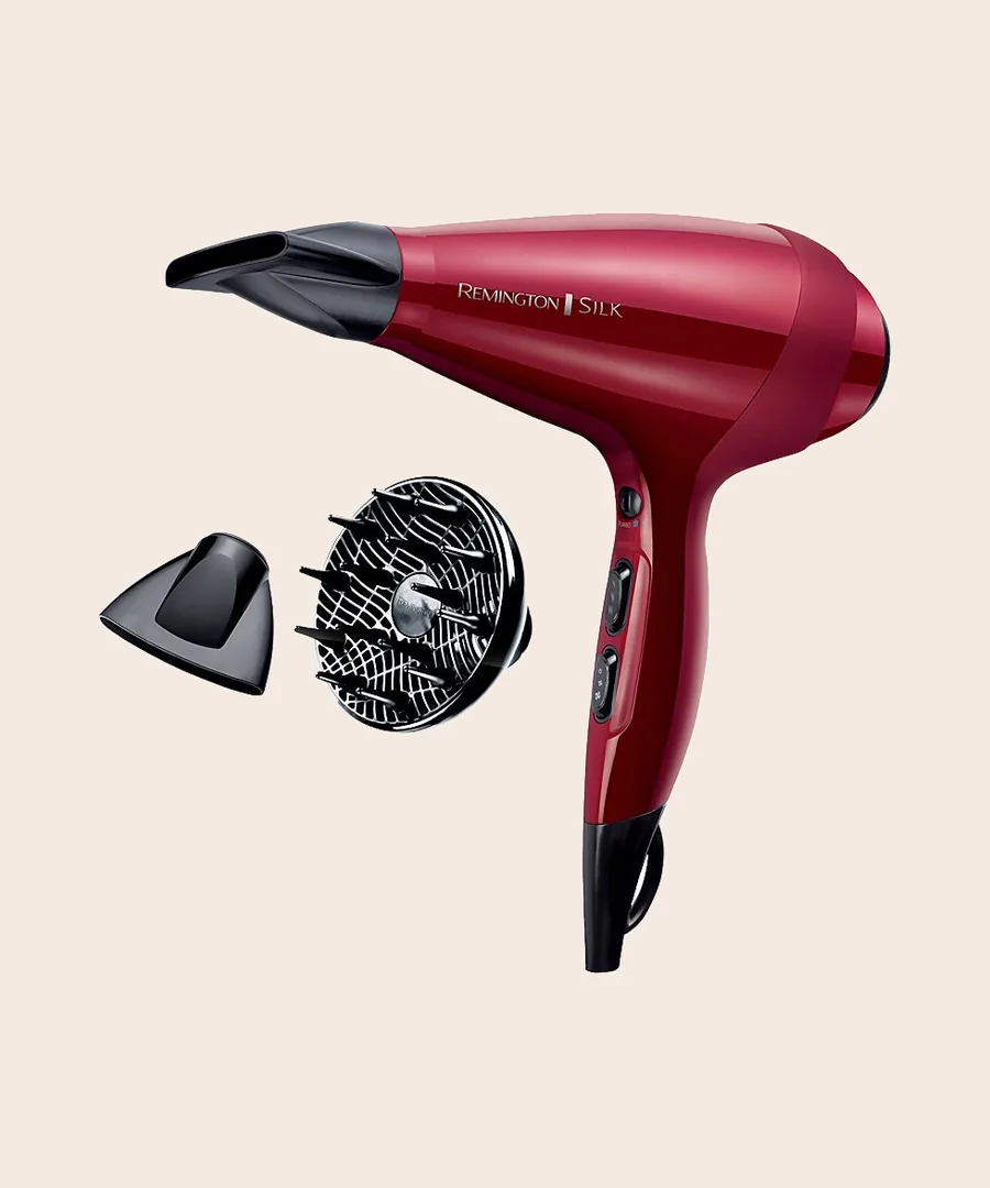 Remington Silk AC9096 hårfön i rött med diffusor och koncentrator